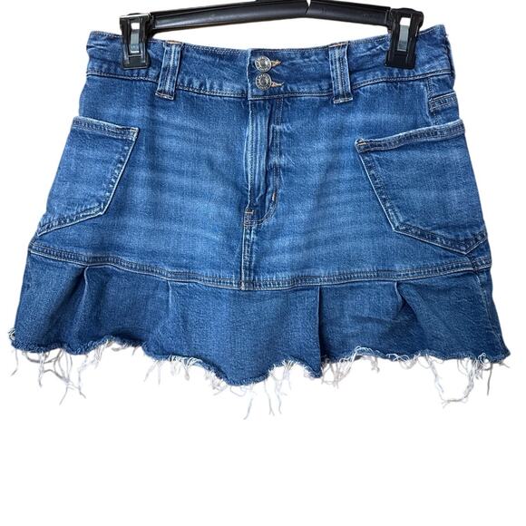 American Eagle x Coco Gauff High-Rise Denim Mini Skirt Size 8 in Blue Denim - Picture 1 of 10